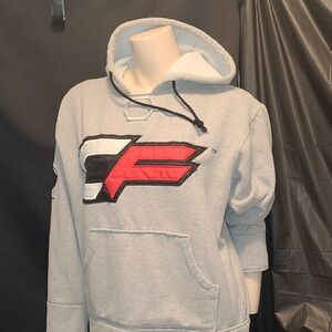 Cage Fighter MMA Authentic MED  Cotton Gray Hoodie with Red and Black Logo